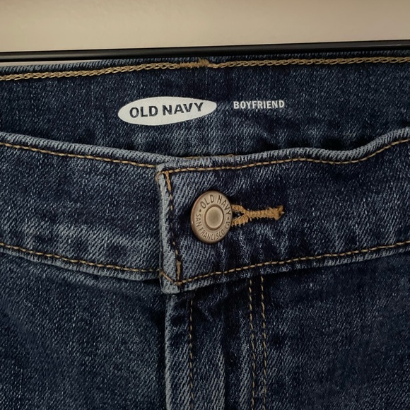 Old Navy Dark Indigo Boyfriend Jeans Size 16 - Picture 2 of 9